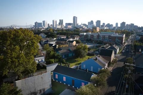 Amanda Williams has repainted two buildings in New Orleans for the Prospect.6 triennial — but the blue paint she used is years in the making. 