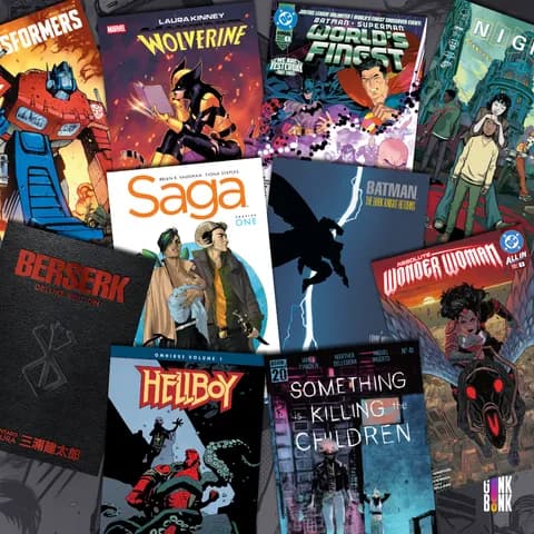 A collection of comics from Marvel, DC, Image, and more