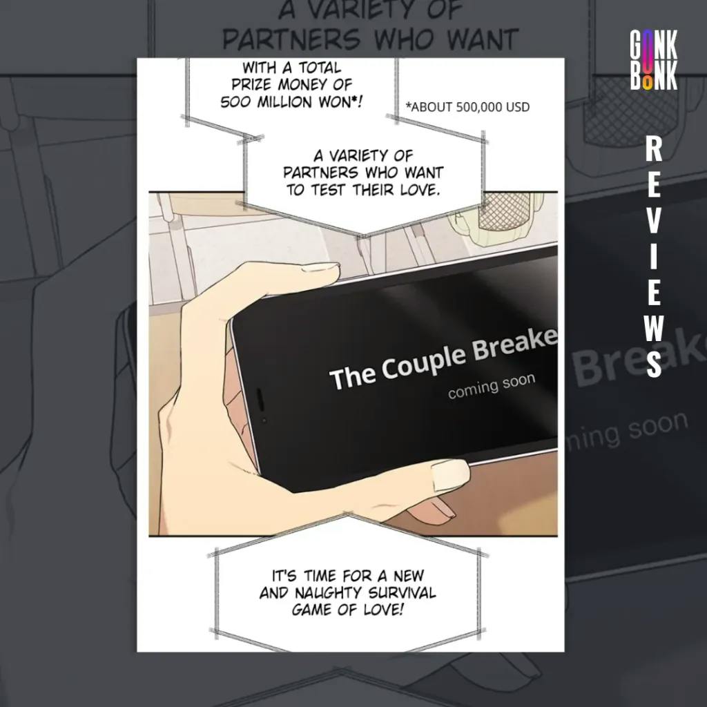 Couple Breaker - A smartphone showing _Couple Break_ Coming Soon_ on screen