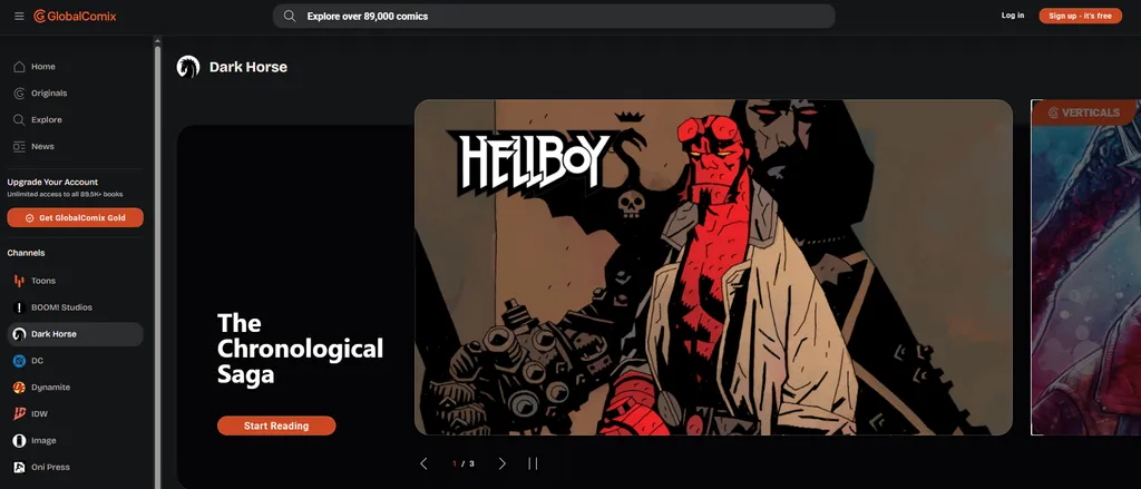 GlobalComix Homepage
