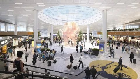 A rendering of JFK's new terminal 6. 