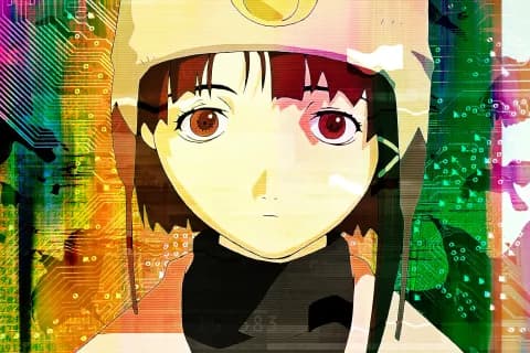 lain illustration in different colors