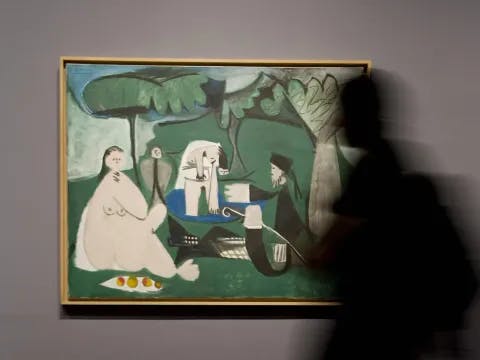 A painting from Picasso's "Luncheon on the Grass" series that inspired one of Kaechele's copies.