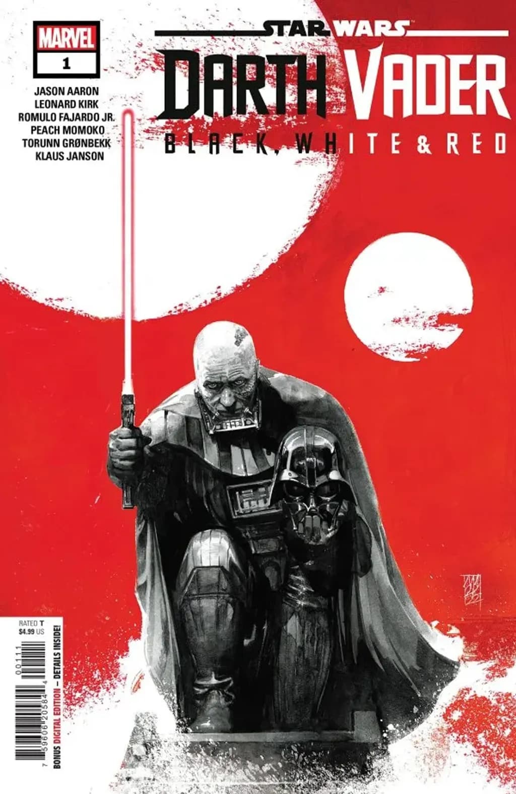 Star Wars: Darth Vader - Black, White & Red #1 By Jason Aaron, Leonard Kirk, Romulo Fajardo Jr., Peach Momoko, Torunn Grønbekk, Klaus Janson