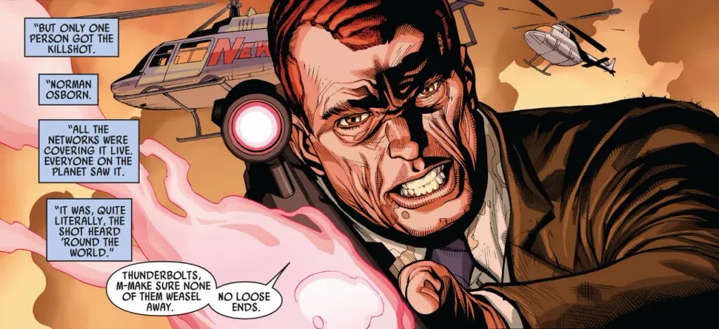Norman Osborn from Secret Invasion #8 by Brian Michael Bendis and Leinil Yu