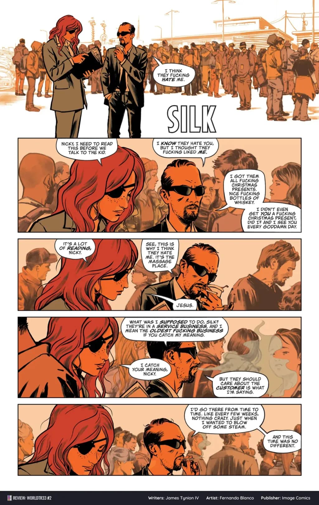 Agent Silk arrives at the station
