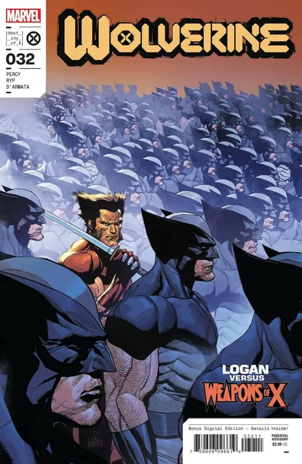 Wolverine #32 By Benjamin Percy, Juan Joe Ryp, and Frank D’Armata