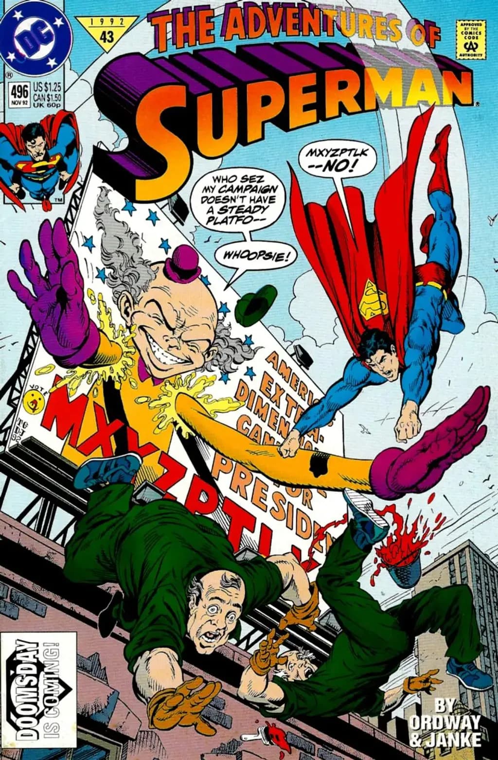 Adventures of Superman #496 cover