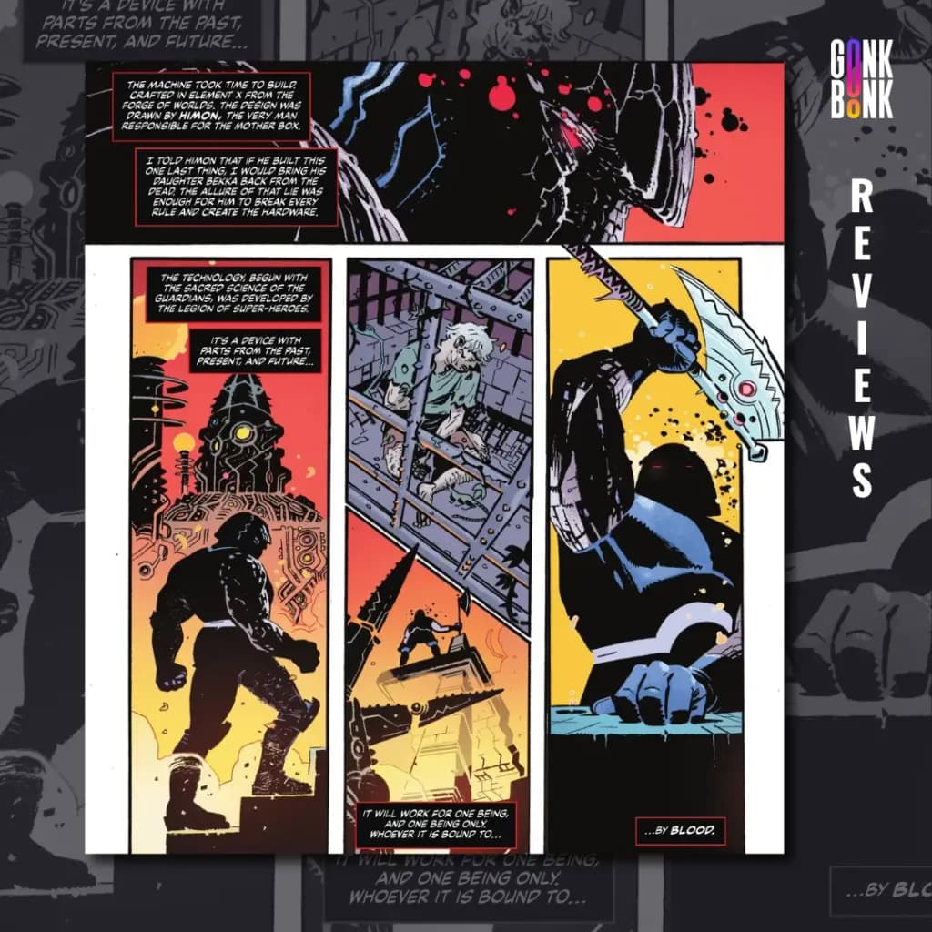 DC All In Special #1 preview page 3 - Darkseid walks through Apokolips with his axe. 
