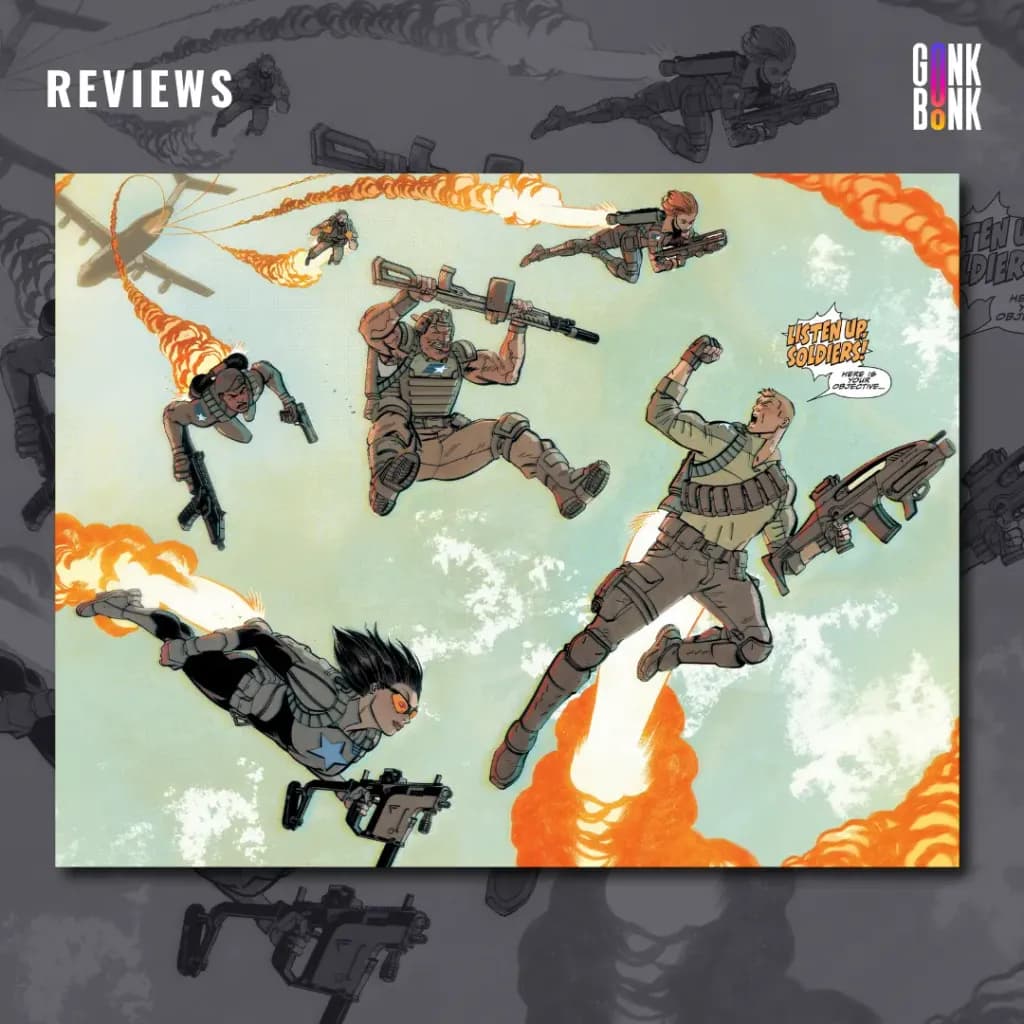 GI Joe #1 preview page 1 - The GI Joe dive into battle.