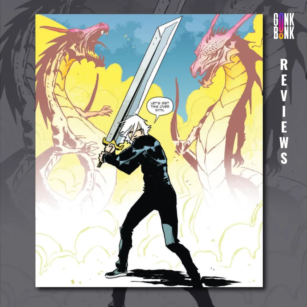 Lost Fantasy #1 preview page 1 - Henry Blackheart equips his giant sword