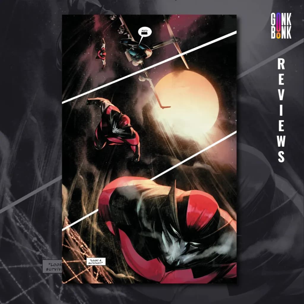 Ultimate Wolverine #1 preview page 1 - Wolverine dives in from the sky to do his mission.