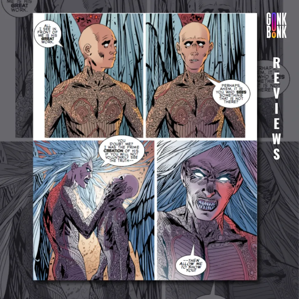 Violator: Origin #1 preview page 2 - Baziels speaks to Lucifer.