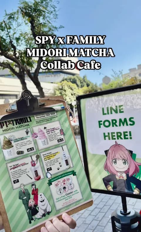 Midori Matcha entrance with SPYxFamily
